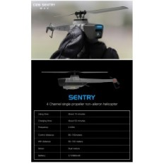 Dron Helikopter C128 4CH HELICOPTER 1080P HD, 2.4 GHz, 1 baterija 3.7 V 580 mAh