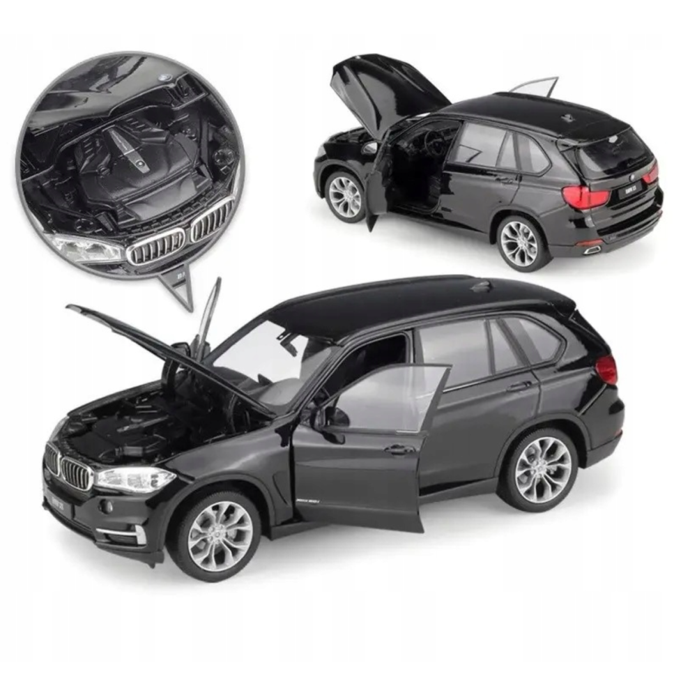 Model BMW X5 na stupnici 1:24 Černá sběratelská miniatura luxusní SUV
