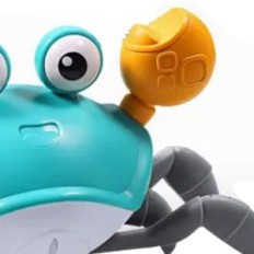 Interactive crab performing the function silencing LED sound educational toy with motion and light