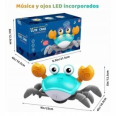 Interactieve krab die de functie uitoefenen van LED-geluid educatief speelgoed met beweging en licht