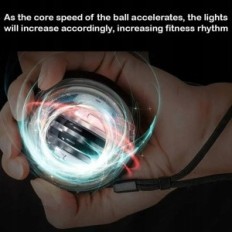 Gyro Ball Gyroscopic LED giroscópico para ejercicios para fortalecer sus muñecas, dedos y rehabilitación de manos con un efecto 