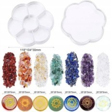 Setones naturales para la meditación 7 cristales de energía de chakra para la curación y relajación de yoga con una bolsa