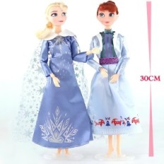 Panenky z pozemku ledu 30 cm Přítel Sněhulák Set of Elsa, Anna a Sněhulák Olaf s pohádkou Zmrazené