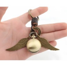 Keychain Watch Harry Wizard Snitch Miniature Watch i form av en Golden Zloty för fans serie