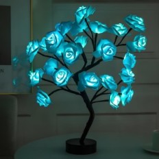 LED-lampe med USB Roses Nattlamp LED Dekorativ belysning for soverommet