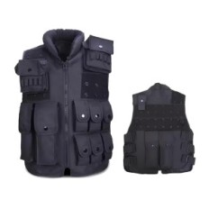 Taktisk vest, militær sort politi swat militær beskyttende vest