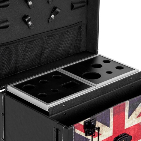 Carro de barbero Gabbiano helper C12 negro — vista superior