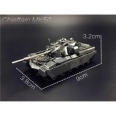 DIY Tank 3D Metal Kit Chieftain MK50 1: 100 Collector's Model för inlämningslista till fläkt