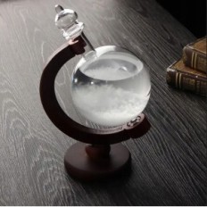 StormGlass Resteq Barômetro de vidro elegante previsão do tempo com efeito de cristalização