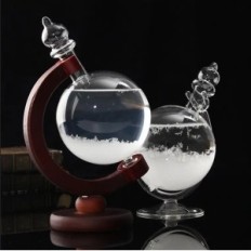 StormGlass Resteq stakla barometar Elegantno vremenska prognoza s efektom kristalizacije