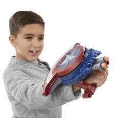 Toy Captain America Shield Shield Shield Interactive Shield con función de tiro, ideal para los fanáticos de los vengadores