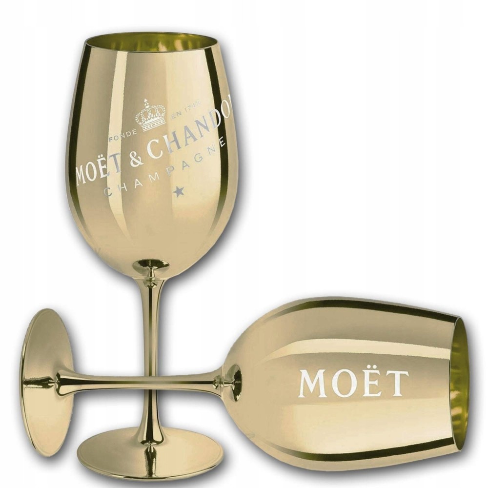 Moët & Chandon Ibiza 1 db Arany elegáns üveg műanyag arany színű pezsgő és italok