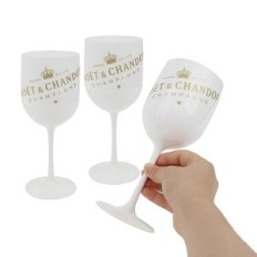 Klaas Moët & Chandon ibiza 1 tükk. Valge elegantne plastist šampanja klaas logoga, ideaalne osapooltele ja väljas