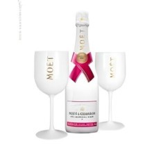 Klaas Moët & Chandon ibiza 1 tükk. Valge elegantne plastist šampanja klaas logoga, ideaalne osapooltele ja väljas