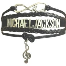Michael Jackson βραχιόλι 210x25 mm Κομψό gadget για τους οπαδούς του βασιλιά του βασιλιά με ένα χαρακτηριστικό σχεδιασμό