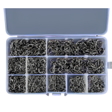 A set of fish hooks 1000 pcs Sizes 3-12 Fishing hooks with eye