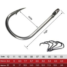 A set of fish hooks 1000 pcs Sizes 3-12 Fishing hooks with eye