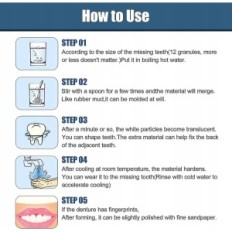 Conjunto para reparação de dentes temporária Eeloe para compensar as deficiências, reconstrução da coroa e melhorar a estética d