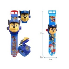 3D óra Psi Patrol Chase vetítő gyermek óra mesebeli karakter vetítés funkció