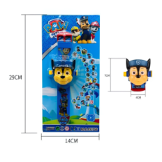 3D-horloge met de PSI Patrol Chase Children's horloge met een eerlijk verhaal karakter