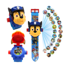 Orologio 3D con la pattuglia PSI Chase Guarda per bambini con un personaggio fiacido