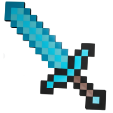 Diamond Sword Minecraft z Elastic Eva 45 cm pena