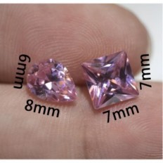 Sapphire Rose Ensemble de 7 PCs Taille Karata 7x7mm Excellente marque de coupe Très bonne origine de pays