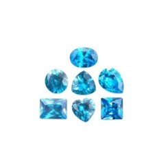 Blue aquamarine set 7 pcs Natural precious stones for collection and energy therapy