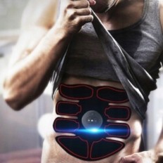 Elektrostymulator mięśniowy EMS 6 programów urządzenie do ćwiczeń pasywnych i rehabilitacji mięśni brzucha i ramion