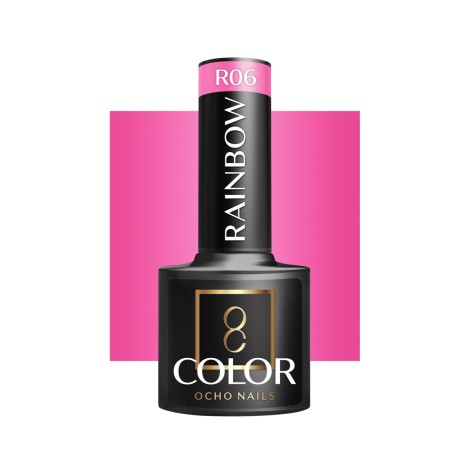 OCHO NAILS Hybridný lak na nechty Rainbow R06 - 5 g — pohľad spredu