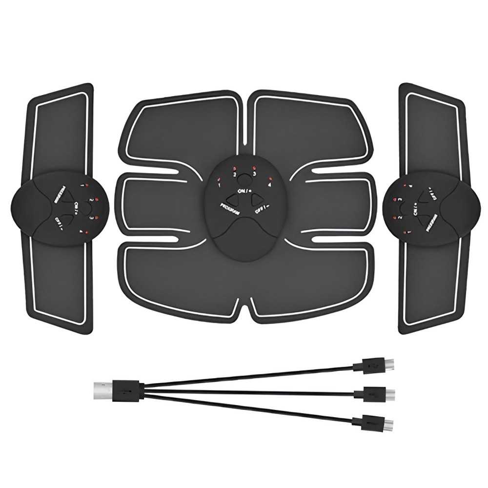 Elektrostymulator mięśni brzucha EMS 6 programów prosty pas treningowy do wzmacniania mięśni