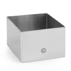 Moule à pâtisserie carré pour gâteaux plats 80x80x(H)45mm Hendi 512173