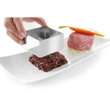 Praça de biscoito quadrado de cookie para tortas 80x80x (H) 45mm Hendi 512173