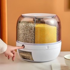 Dávkovač podavače rýže 3 kg Kompaktní kontejner pro hromadné produkty s pohodlným dávkovačem