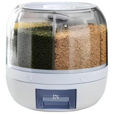 Ryžių tiektuvo tiektuvo konteineris 6 kg virtuvės konteineris sausiems produktams su dozatoriumi ir dangčiu