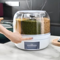 Contenitore dell'alimentatore del mangiatoio del riso Contenitore da cucina da 6 kg per prodotti a secco con dispenser e coperch