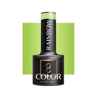 OCHO NAILS Hybrid-Nagellack Rainbow R09 -5 g — Vorderansicht