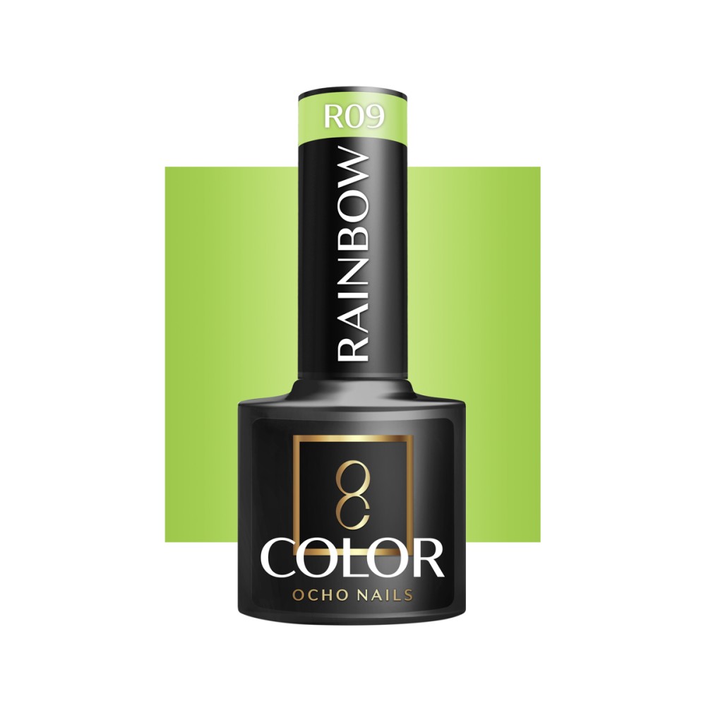 OCHO NAILS Hybrid-Nagellack Rainbow R09 -5 g — Vorderansicht
