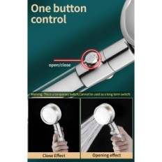 Duschhuvud med turbin 360 och högtrycksfilter hörlurar med rotation och vattenreningsfilter