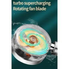 Tête de douche avec turbine 360 et écouteur de filtre à haute pression avec filtre de purification de rotation et d'eau