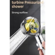 Tête de douche avec turbine 360 et écouteur de filtre à haute pression avec filtre de purification de rotation et d'eau