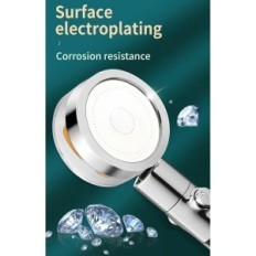 Tête de douche avec turbine 360 et écouteur de filtre à haute pression avec filtre de purification de rotation et d'eau