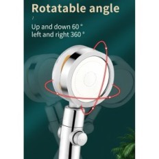 Duschkopf mit Turbine 360 und Hochdruckfilter-Kopfhörer mit Rotations- und Wasserreinigungsfilter