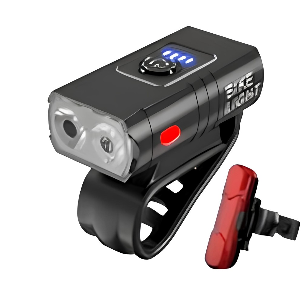 Sterk LED Sykkel ACU USB Front + Bak Sykkel Lights Set