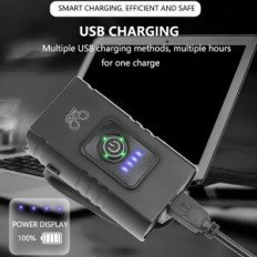 Fuerte LED Bicycle ACU USB Frente + Conjunto de luces de bicicleta trasera