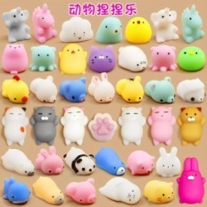 Mochi Squishy Squishy Squishies Ensemble de 50 pcs PCS Figures anti-stress douces et extensibles colorées pour enfants et adulte