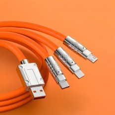 Kiire USB 3W1 kaabelkaabel C 120W 6A 150cm oranž