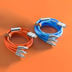Vysokorychlostní USB 3W1 kabelový kabel C 120W 6A 150 cm Orange