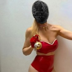 Maska z kolcami lateksowa czarna oryginalny dodatek do cosplayu i imprez tematycznych