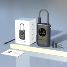 Mini bilkompressor 3in1 (+ lommelykt + PowerBank) 120W CZK-3668